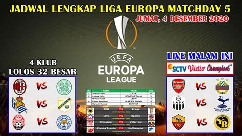 jadwal liga europa league